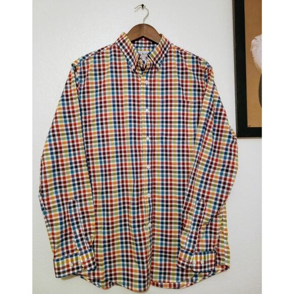VTG L.L. Bean Men's Long Sleeve Casual Button Down Shirt Plaid RN#71341 SZ M - Picture 1 of 7